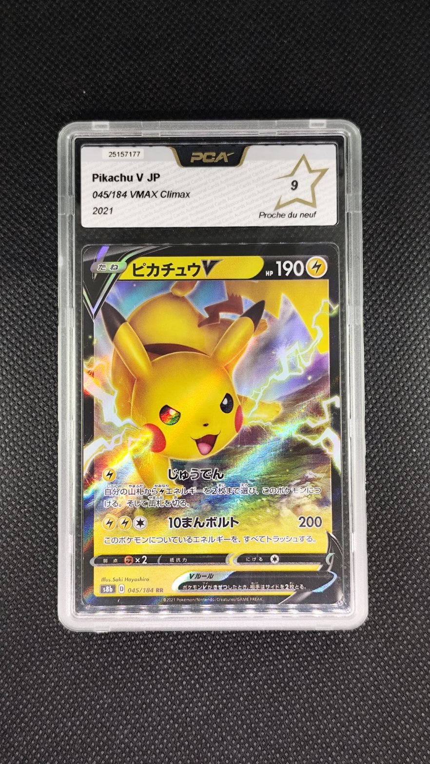 Carte Pokémon JAP Pikachu V PCA 9 045/184 VMAX Climax (s8b) japonaise gradée
